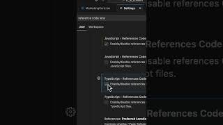 VSCode  Reference Code Lens setting coding vscode [upl. by Pompei]