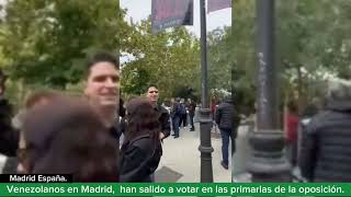 Venezolanos en Madrid España han salido a votar en las primarias de la oposición [upl. by Erreip]