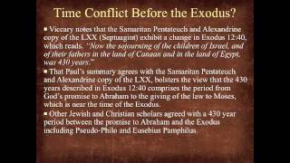 Lecture 20 The Sojourn and Slavery in Egypt Biblicial Chronologies Before the Exodus [upl. by Derwood]