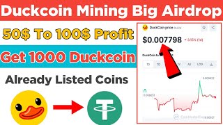 Duckcoin New Mining Telegram Bot Daily Earn Upto 1000 Ducks Already Listed 2024 [upl. by Russ933]