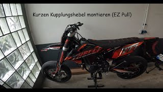 Kurzer Kupplungshebel  EZ Pull  Hotswop Kennzeichenhalter montieren an der KTM EXC 450 Supermoto [upl. by Yrehc]