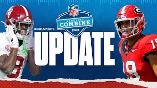 NFL Combine UPDATE Best fit for TE Brock Bowers evaluating CB draft class  CBS Sports [upl. by Genie]