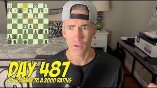 Day 487 Playing chess every day until I reach a 2000 rating [upl. by Okiman]