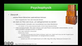 Psychologie  Wahrnehmung  Psychophysik [upl. by Mij67]