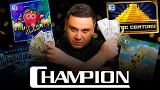 SAU SPART SLOTURILE DE LA CHAMPION STUDIO CU BIG WINS 💥🎰 [upl. by Hsreh351]