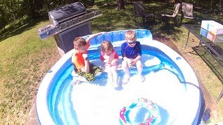 Intex Swim Center Family Lounge Pool Review Inflatable Pool Review [upl. by Essyla10]