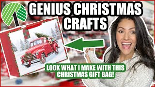 Brilliant way to use CHRISTMAS GIFT BAGS Dollar Tree Crafts [upl. by Nyletak]