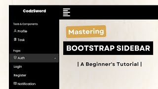 Sidebar Menu Using Bootstrap 5  Bootstrap 5 Sidebar [upl. by Eras194]