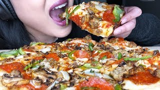 ASMR CHEESY PIZZA DOMINOS MUKBANG No Talking Eating Sounds  ASMR Phan [upl. by Itsrik403]