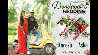 DONDAPATIS WEDDING CELEBRATION  NARESH  ASHA  0708241100AM  GONDI SANTHI NAGAR [upl. by Eilraep708]