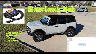 2021 Ford Bronco Forscan Disable Auto Stop Start GOAT Modes amp Tire Size [upl. by Okechuku]