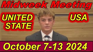 Jw midweek meeting Sept 16222024 [upl. by Zampardi]