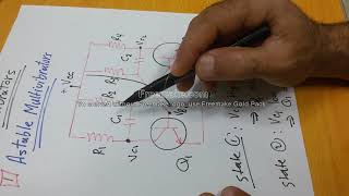 Multivibrators 1 Astable Circuit Astable mltivibrator مبدأ عمل دائرة ال [upl. by Ner]