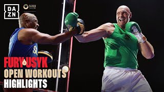 TYSON FURY VS OLEKSANDR USYK  OPEN WORKOUTS HIGHLIGHTS [upl. by Niko]