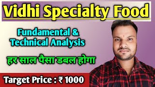 Vidhi Specialty Food share news  Vidhi Specialty Food share price  Vidhi Specialty Food stocks [upl. by Gare246]