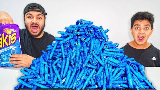 Last To Stop Eating BLUE TAKIS Wins 1000 BLUE HEAT TAKIS CHALLENGE [upl. by Linette856]