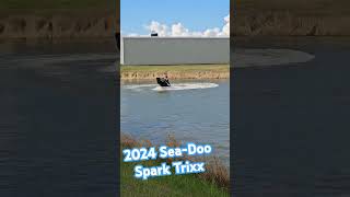 SeaDoo Spark Trixx Demo in the new Test pond vetesnikpowersports1974 boating seadoo spark [upl. by Aihsetan]