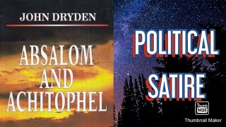 Absalom and Achitophel by John Drydena Political Satire [upl. by Notsnorb356]