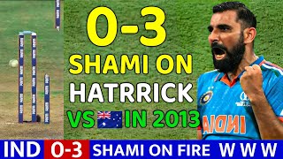 Thrilling Bowling 🔥 by Mohammed Shami vs Australia  Ind vs Aus Match 2013  bowling by Shami W W W🔥 [upl. by Romito]