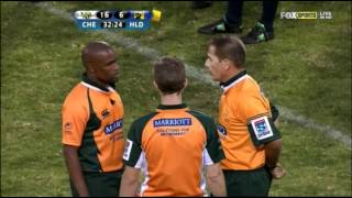 The James Haskell punch Cheetahs vs Highlanders [upl. by Annadroj324]