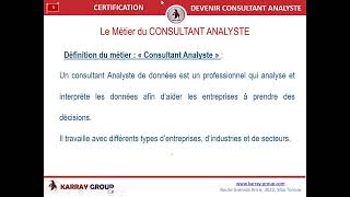 Formation dinitiation quotDevenir Consultant Analystequot [upl. by Yemar]