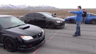 Evo X vs STI [upl. by Fachan]