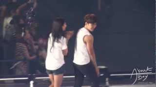 FANCAM 12081819 Suzy amp Junho Highlights moment  JYP Nation Concert in Japan [upl. by Nyltac]