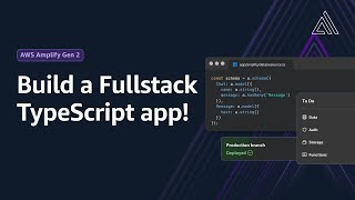 Build a Fullstack TypeScript app with AWS Amplify  Amazon Web Services [upl. by Carmina]