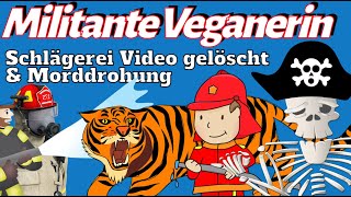 Militante Veganerin  Schlägerei Video gelöscht amp Morddrohung  Meinungspirat [upl. by Yeca]