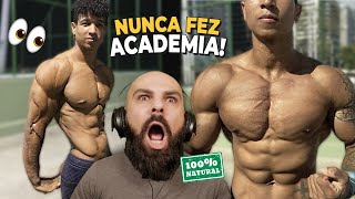 REAGINDO AO SHAPE DO RICARDO CALISTENIA  NATURAL E SEM ACADEMIA [upl. by Leerzej]