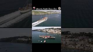 Waverley Paddle Steam Ship in Fowey dji air2s fowey cornwall [upl. by Airotcivairam]