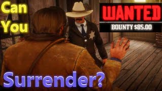 Can you surrender to the law in rdr2 [upl. by Haldan63]