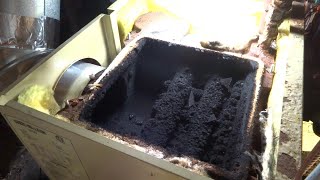 OIL BOILER FULL OF BLACK SOOT SUNDAY SERVICE CALL [upl. by Gustavus]