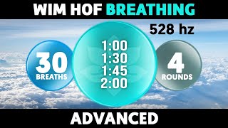 Advanced Wim Hof Guided Breathing  4 Rounds  30 Breaths  528hz SatoriFlow WimHofBreathing [upl. by Idzik]