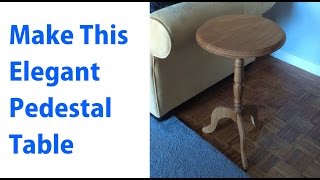 Completing the Pedestal Table amp Turning the Column  Woodworkweb [upl. by Navonod948]