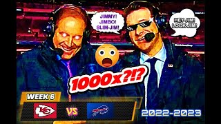 WEEK 6  HOW MANY TIMES TONY ROMO SAYS quotJIMquot CHIEFS vs BILLS [upl. by Yekcin]