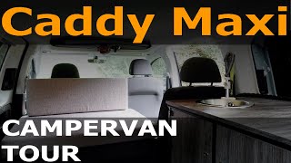 CADDY Maxi LIFE Off Grid CAMPERVAN Conversion TOUR [upl. by Alidia]