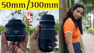 50mm prime lens vs 75300 zooming lens  kisme background blur jada hota h [upl. by Mart607]