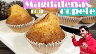 MAGDALENAS con COPETE😍😋 MUY ESPONJOSAS Receta fácil y casera Receta  341 [upl. by Selrhc563]