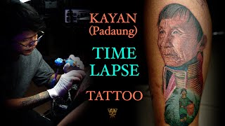 Padaung Myanmar  Traditional Tattoo Time Lapse [upl. by Okime]