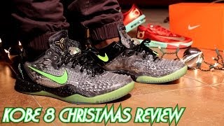 quotSSChristmasquot Kobe 8 W Onfeet Review Sharkeisha Specials [upl. by Silyhp]