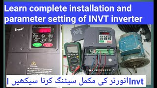 Invt inverter installation and parameter setting invt inverter factory reset and frequency setting [upl. by Neih]