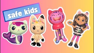 Cakey DJ Catnip MerCat Pillowcat Gabbys Dollhouse Toy Matching Game Learn Safe Kids Educational [upl. by Ettenajna]