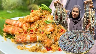 UDANG GORENG BUTTER SARANG HALUS  BUTTER PRAWN [upl. by Hakaber]