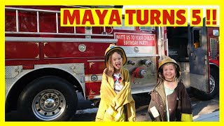 HAPPY BIRTHDAY TO MAYA  🚒 Fire Truck  Bounce House PARTY [upl. by Honna]