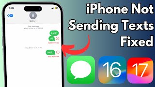 How To Fix iPhone Not Sending Texts iOS 1617  iPhone Message Not Delivered Fixed [upl. by Margit]