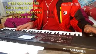 DITINGGAL RABI  karaoke  KORG MICROARRANGER [upl. by Ahsenom]