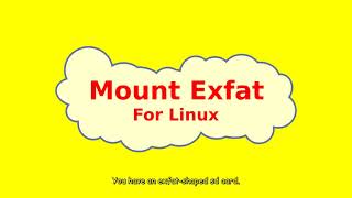 Mount Exfat [upl. by Ecinnej36]