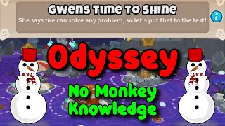 BTD6 Odyssey  Hard Mode Tutorial  No Monkey Knowledge  No Hero  Gwens Time To Shine [upl. by Lasonde947]