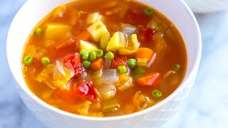 Easy Vegetable Soup Recipe [upl. by Toogood]